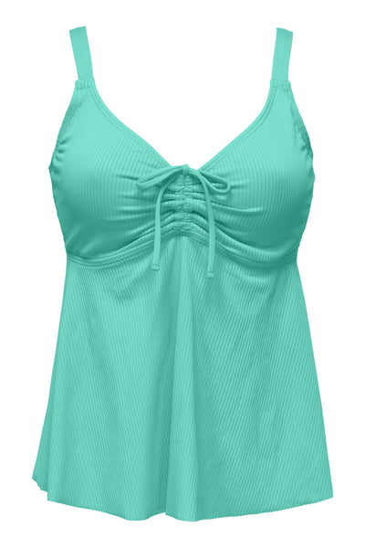 Sunsets Escape Aqua Mist Sandbar Rib Marin Tankini Top