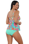 Sunsets Escape Festive Floral Sandbar Rib Marin Tankini Top