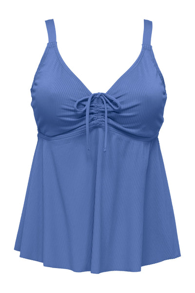 Sunsets Escape Harbor Blue Sandbar Rib Marin Tankini Top