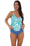 Sunsets Escape Sea Breeze Sandbar Rib Marin Tankini Top