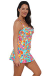 Sunsets Escape Festive Floral Sandbar Rib Sienna Swim Dress