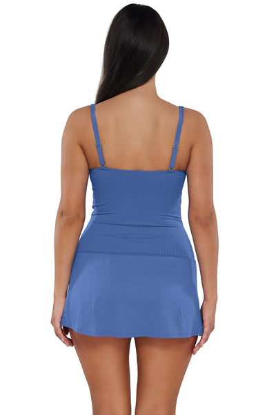 Sunsets Escape Harbor Blue Sandbar Rib Sienna Swim Dress