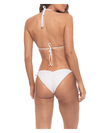 Guria White Lace Overlay Reversible Braided Scrunch Tie Side  Bottom