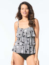 Beach House Floral Allure Jane Ruffle Tiered Tankini Top