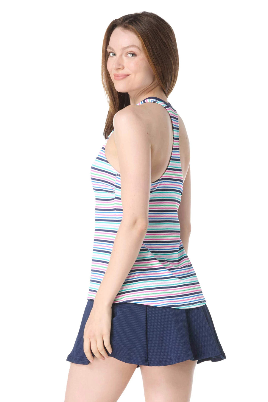 Beach House Resort Stripe Pique Claire Tankini Top