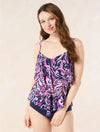 Beach House Paisley Pique Portia Mesh Layer Tankini Top