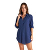 Jantzen Marie Pantheon Blue High-Low Shirt Cover Up