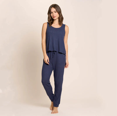 Jantzen Lounge Duster, Tank, Pant 3-Piece Set Navy