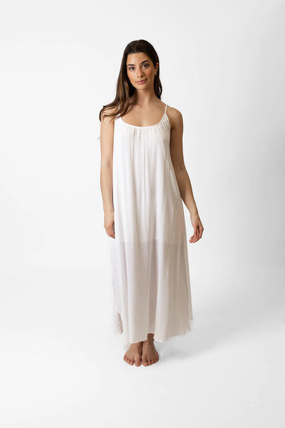 KOY Resort Miami White Midi Side Slit Dress