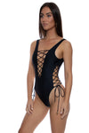 Luli Fama Cosita Buena Black Open Side One Piece