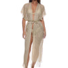 Luli Fama Caught Up Fringe Long Caftan