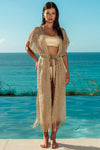 Luli Fama Caught Up Fringe Long Caftan