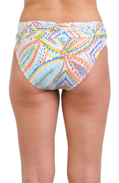 La Blanca Sunbaked Jewels Shirred Band Hipster Bottom