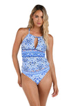 La Blanca Alboran Sea Highneck Keyhole Tankini Top