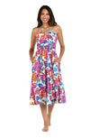 La Blanca Flor De Paradiso Halter Midi Dress Cover Up