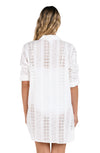 La Blanca Eyelet Camp Shirt Cover Up