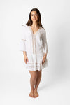 KOY Resort Miami Luxe White Drop Waist Tunic