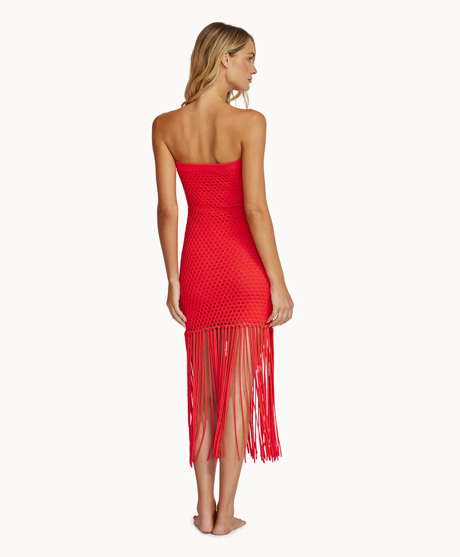 PQ Swim Passion Vanessa Strapless Fringe Dress