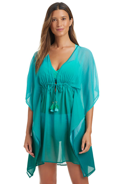 Bleu Rod Beattie Beat The Heat Teal Caftan