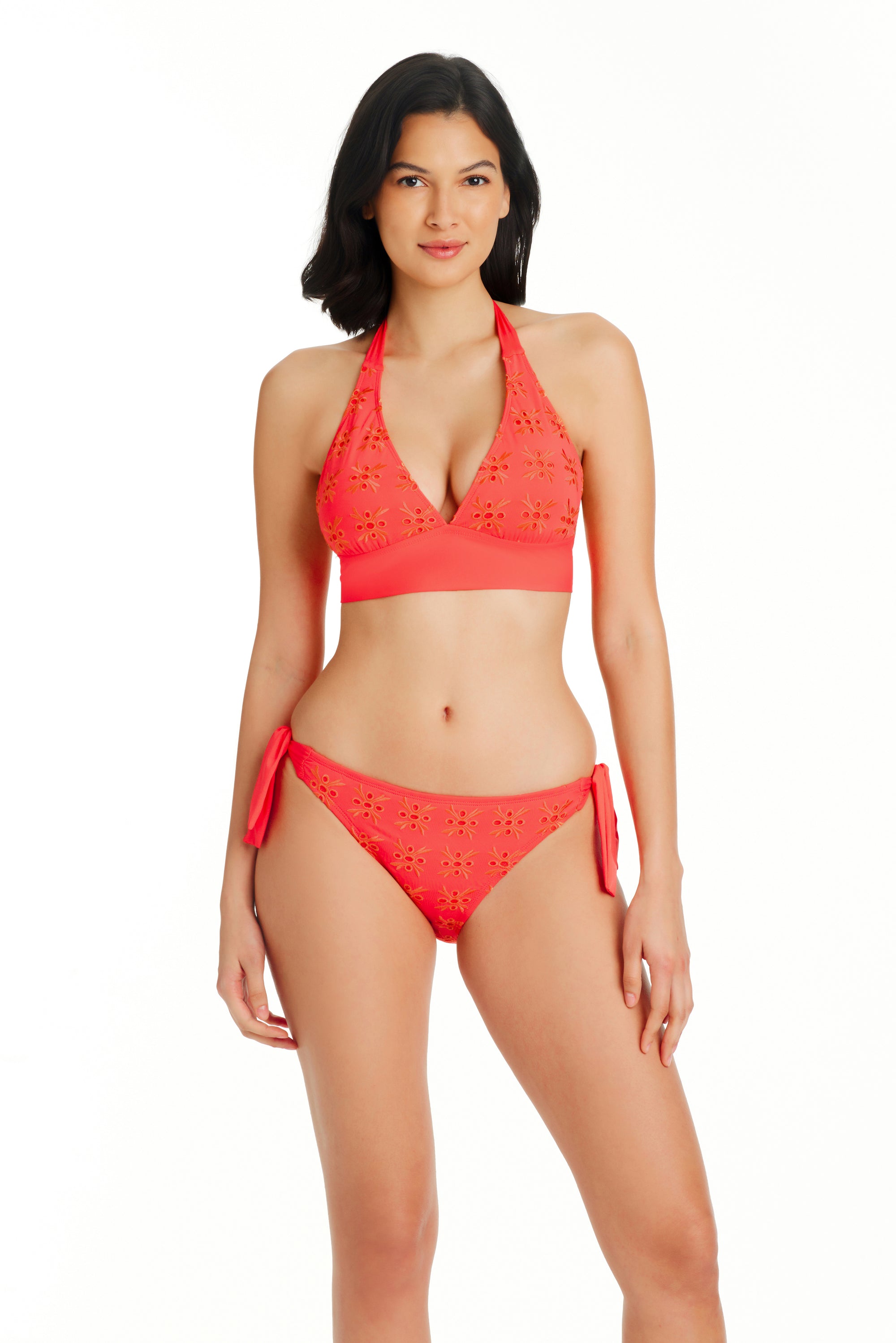 Bleu Rod Beattie Eyes Wide Open Coral Halter Top - Key West Swimwear