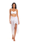 SALE Bleu Rod Beattie Gypset White Long Ruffle Sarong