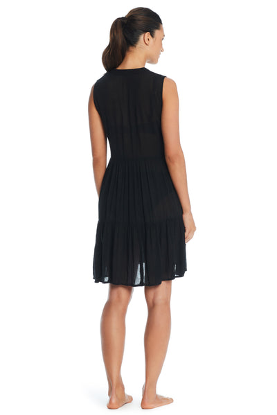 Bleu Rod Beattie Pool Party Black Short Dress