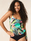 Coco Reef Cosmic Jungle Jersey Stella Side Tie Underwire Tankini Top