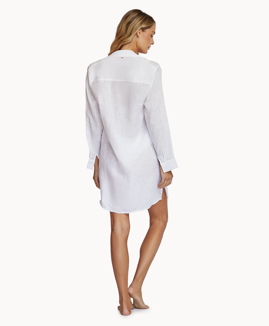 PQ Swim White Sands Linen Millie Tie Cover Up