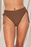 Swim Systems Cocoa Daisy Eyelet Malia High Waist Bottom XS / COCOA / B342