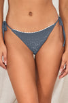 Swim Systems Dusk Daisy Eyelet Pom Pom Tie Side Bottom XS / DUSK / B355