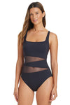 Bleu Rod Beattie Don't Mesh With Me Black Cross Back One Piece