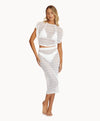 PQ Swim Cream Crochet Midi Skirt