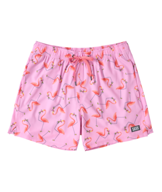 SAXX Swim Oh Buoy 2N1 Volley 5" Drinko Flamingo