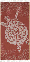 Sun Drunk Turkish Towel Galapagos Turtle - Terracotta