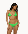 PQ Swim Kelly Green Basic Ruched Teeny Bottom