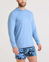 SAXX DropTemp All Day Cooling Bel Air Blue Heather Hoodie