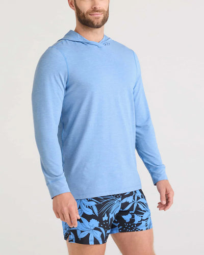 SAXX DropTemp All Day Cooling Bel Air Blue Heather Hoodie