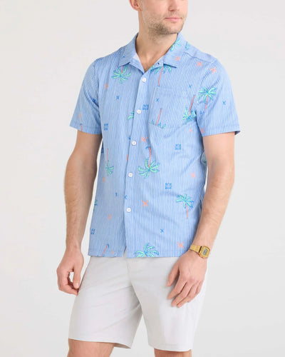 SAXX DropTemp Dry Resort Polo Palmtastic - Bel Air