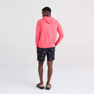 SAXX DropTemp All Day Cooling Dark Rose Heather Hoodie