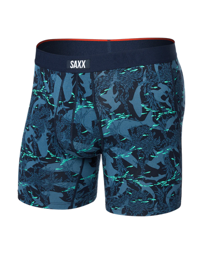 SAXX Underwear Vibe Xtra Sharks And Minnows Dark Ink