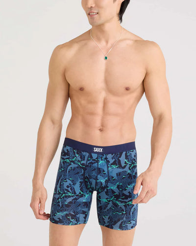 SAXX Underwear Vibe Xtra Sharks And Minnows Dark Ink