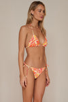 Swim Systems Island Coral Crinkle Rib Kali Triangle Top