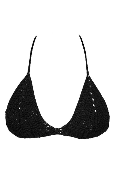 Swim Systems Black Crochet Carina Top