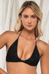 Swim Systems Black Crochet Carina Top