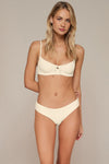 Swim Systems Cream Daisy Eyelet Avila Underwire Top