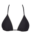 Swim Systems Black Pom Pom Triangle Top