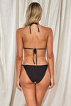 Swim Systems Black Pom Pom Tie Side Bottom