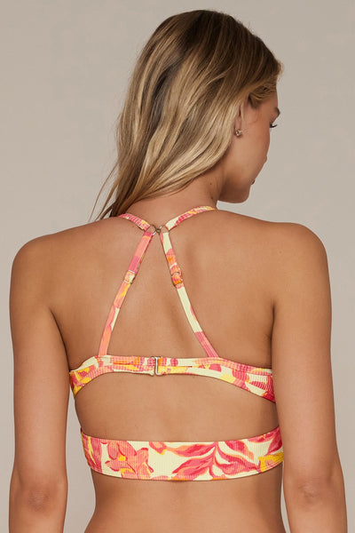 Swim Systems Island Coral Crinkle Rib Kaia Top