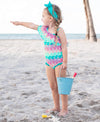 Ruffle Butts Mermaid One Shoulder One Piece