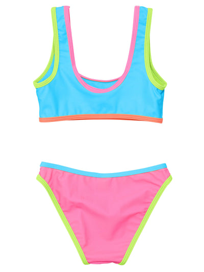 Snapper Rock Candy Colorblock Crop Bikini